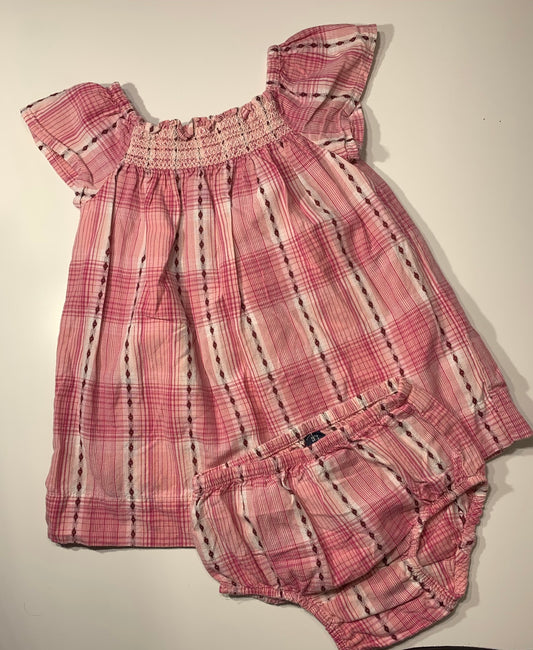 #0205 robe et culotte 6-12 mois - BABY GAP