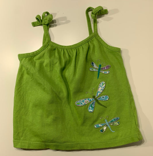 #0234 camisole verte avec libellules 12-18 mois - BABY GAP