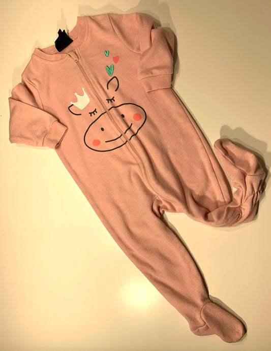 #0262 pyjama rose 6 mois - LE CHAT BOTTÉ