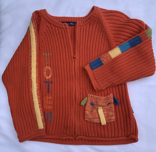 0330 veste en laine épaisse M enfant (environ 6 ans) - SOURIS MINI
