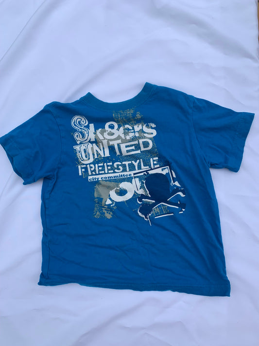 0713 t-shirt bleu 4 ans (XS/TP) - PLACE EST. 1989