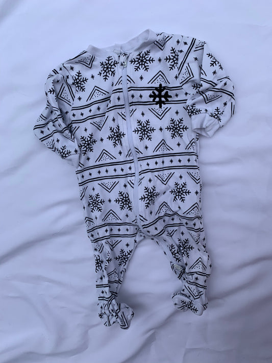 0723 pyjama motif flocons 3 mois - PEKKLE